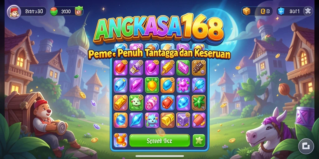 Screenshot gameplay Match-3 yang seru dan penuh warna.