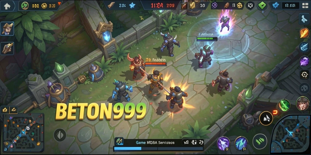 Gameplay BETON999 yang seru dan menarik dalam pertempuran MOBA.