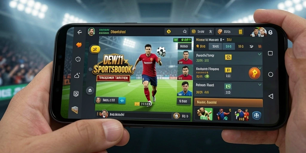 Screenshot DEWI11 menampilkan antarmuka taruhan olahraga yang menarik.
