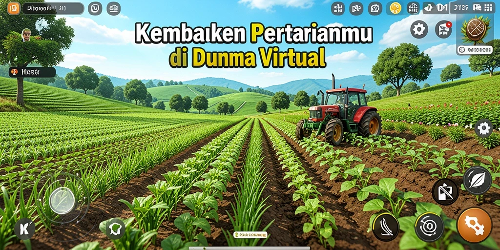 Tangkapan layar dari DY01 menunjukkan gameplay pertanian yang seru dan interaktif.