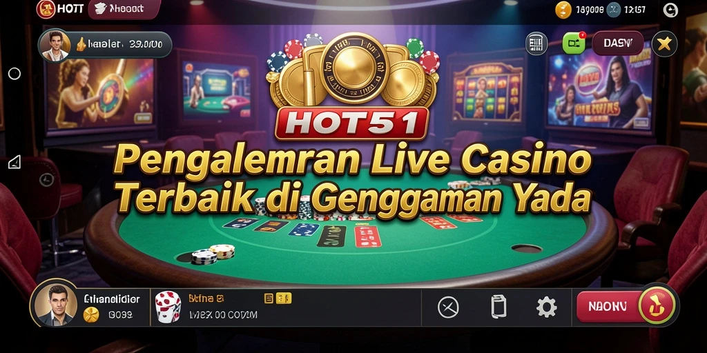 Tampilan gameplay HOT51 yang menarik dan interaktif dalam Live Casino.