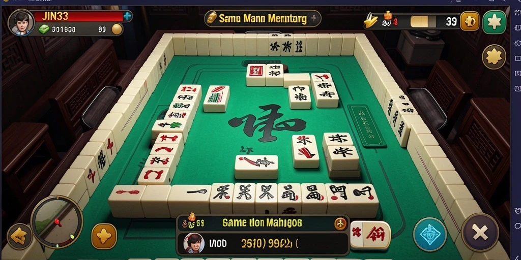 Tampilan gameplay JIN33 yang menarik dan mengasyikkan dalam permainan Mahjong.
