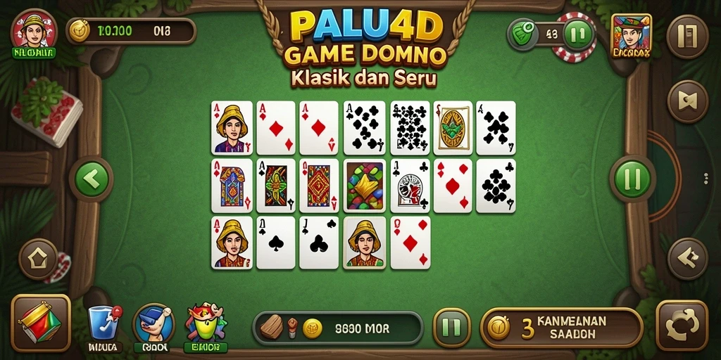 Tampilan seru gameplay domino PALU4D yang menarik.