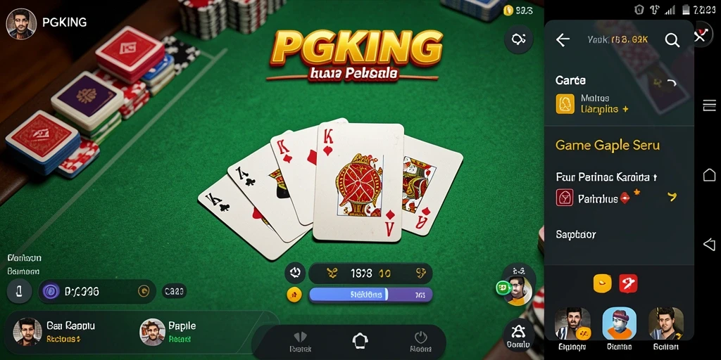 Tampilan gameplay Gaple yang seru dan mengasyikkan di PGKING.