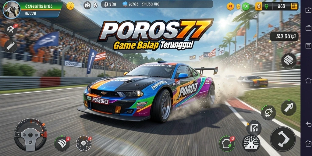 Gameplay Racing yang menegangkan dan penuh aksi di POROS77.