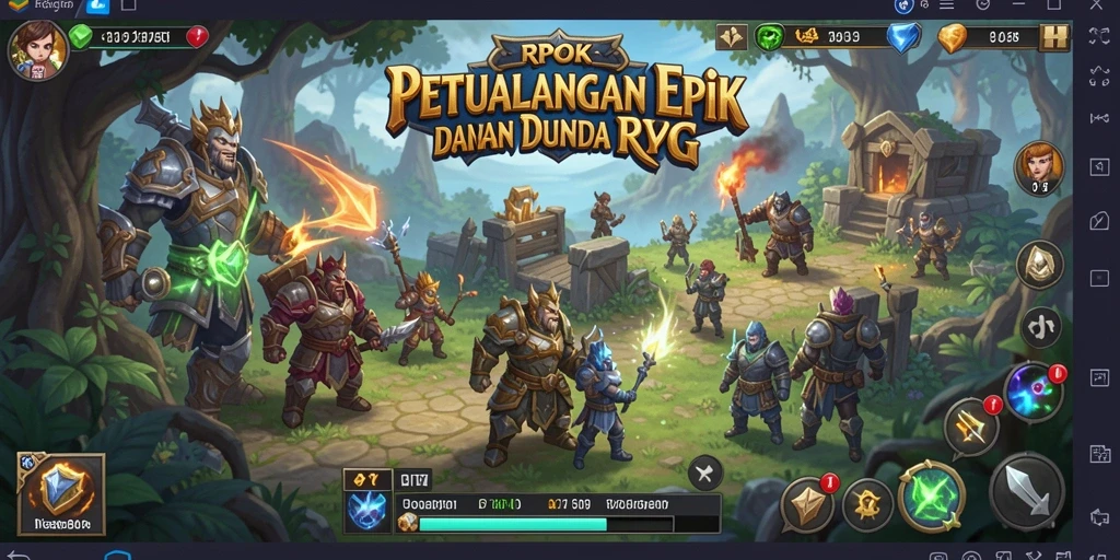 Gameplay RPOK menampilkan pertempuran epik dan eksplorasi luas.