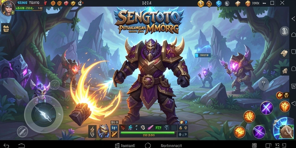 Tangkapan layar gameplay SENGTOTO yang menunjukkan pertarungan seru dalam dunia MMORPG.