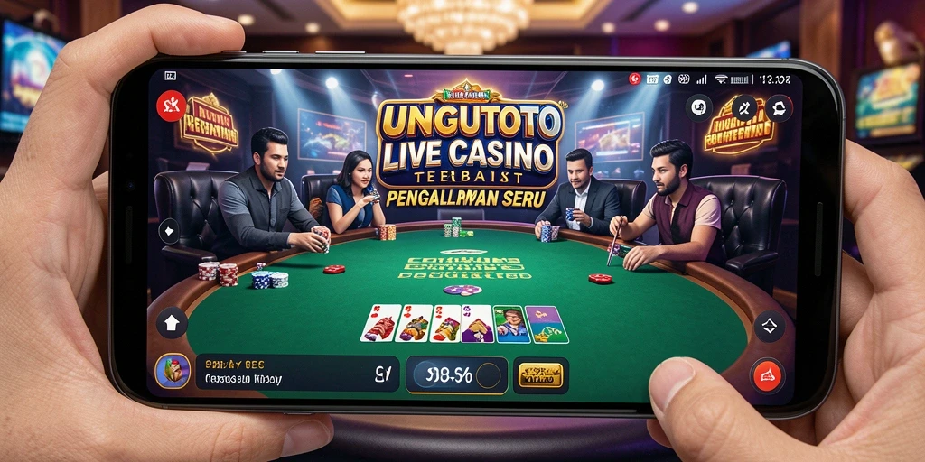 Screenshot UNGUTOTO menunjukkan gameplay Live Casino yang seru dan interaktif.