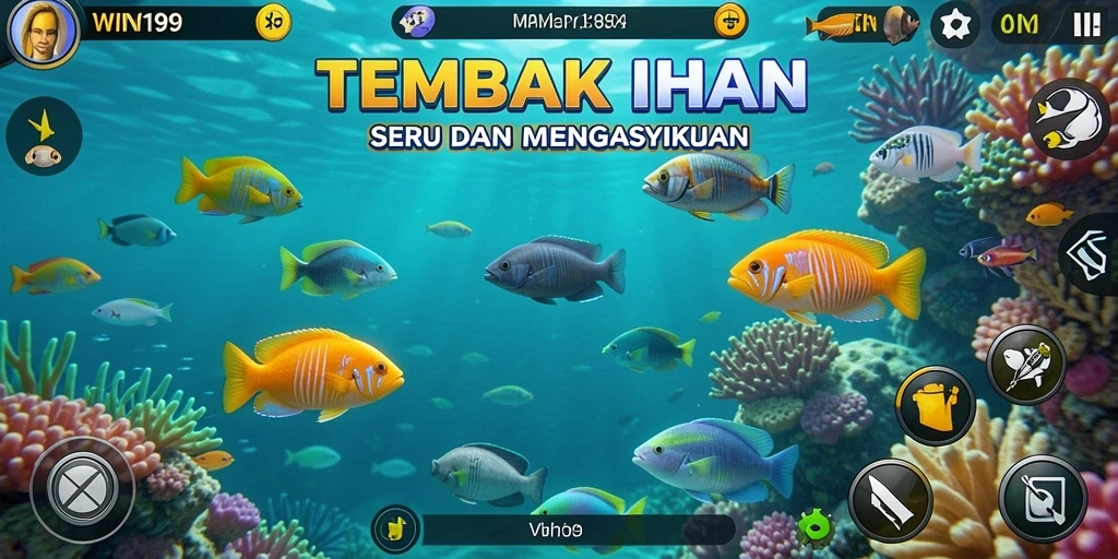 Tampilan gameplay Tembak Ikan yang seru dan mengasyikkan di WIN199.